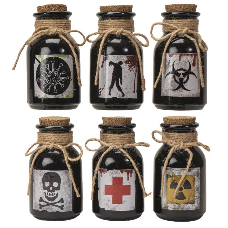 Apocalypse Apothecary Bottles – Set of 6